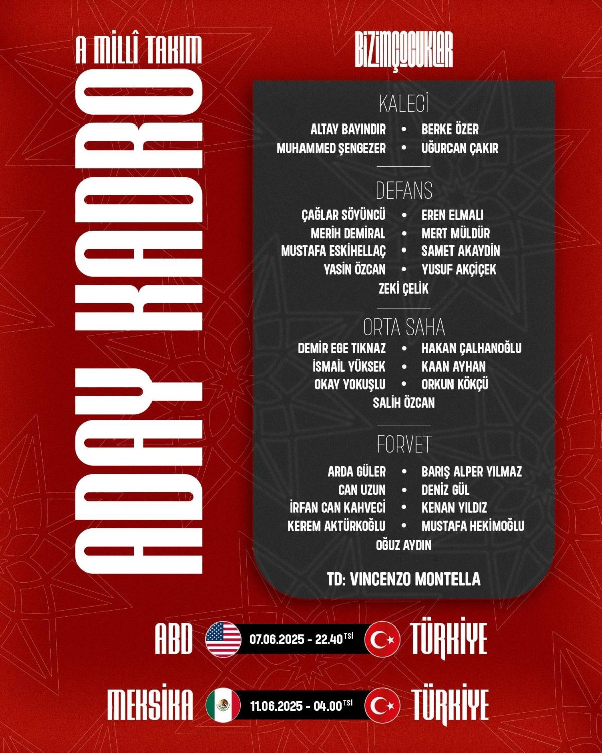 土耳其公布6月國(guó)際友誼賽大名單：恰爾汗奧盧、居萊爾領(lǐng)銜