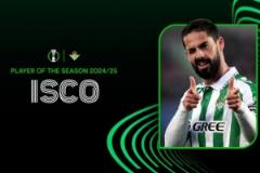 伊斯科9場2球3助榮膺歐協(xié)聯(lián)本賽季最佳球員