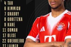 世俱杯-拜仁對陣博卡先發名單：奧利塞、凱恩首發，穆西亞拉替補