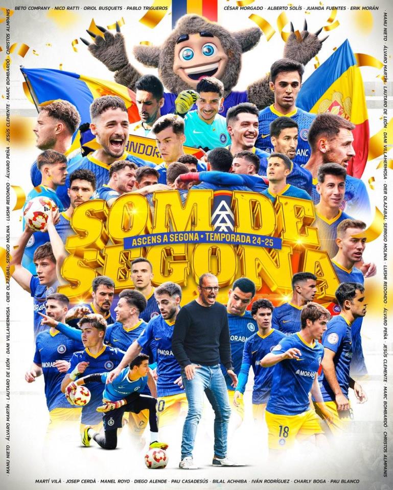 皮克助力FC安道爾升入西乙重返西班牙第二級別聯賽