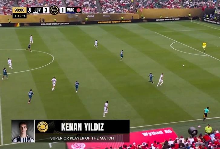 伊爾迪茲梅開二度遭烏龍，當選尤文vs維達德全場最佳