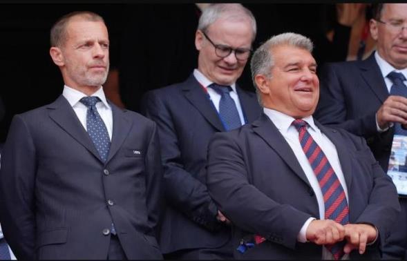 拉波爾塔與切費林會晤商討歐足聯(lián)對巴薩的處罰方案