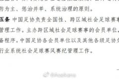 足協的社會賽事賽風賽紀管理辦法