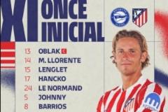 馬競客場對陣阿拉維斯首發(fā)名單公布：小蜘蛛領(lǐng)銜，新援阿爾馬達與漢茨科入選