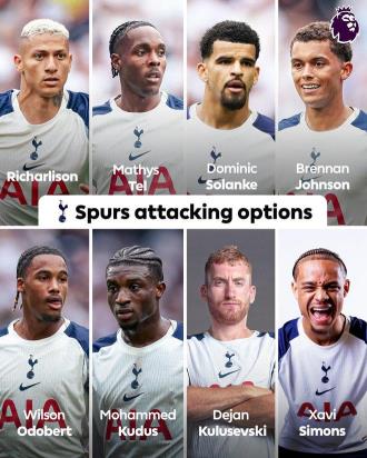 這條攻擊線太猛了！英超官方曝光熱刺前場八大攻擊手