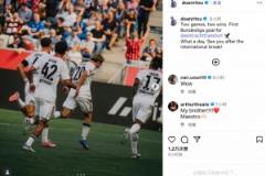 2射1傳火力全開，堂安律社媒曬兩戰兩勝&法鷹德甲首球