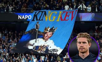 淚目！34歲丁丁回曼城獲國王TIFO致敬，賽后繞場致謝+熱擁哈蘭德