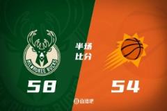 半場戰報：杜蘭特16分 布克15分5助 字母哥15分 太陽落后雄鹿4分