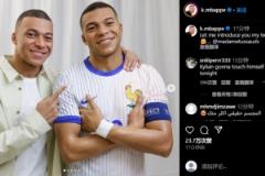 姆巴佩社交媒體發布與自己蠟像合影：讓我給你介紹一下我的雙胞胎