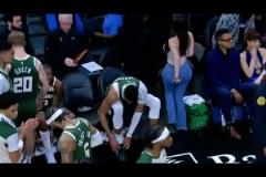 字母哥錯過了什么？系鞋帶的時(shí)候身旁一位身材炸裂的女生路過