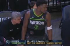 森林狼第三節狂勝灰熊27分 隊史單節最高分52分