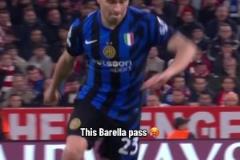 世界第幾中場？歐冠官推怒贊巴雷拉這腳長傳