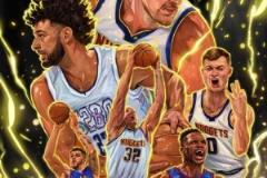 掘金官推首輪贏球海報：首發五人組領銜 替補中威少登封面