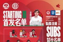 河南俱樂部酒祖杜康VS天津津門虎 首發及替補陣容公布