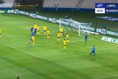 劉誠宇連場破門，第5分鐘推射破門助申花1-0領先