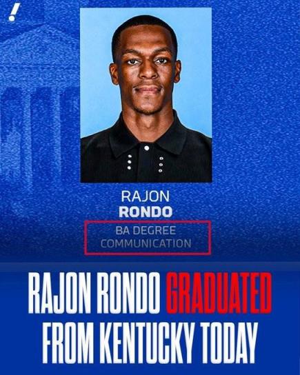 隆多正式從肯塔基大學畢業(yè)，獲傳播學學士學位