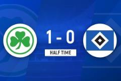 半場比分漢堡1-0菲爾特，積分被科隆反超