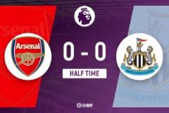 半場戰況：阿森納0-0紐卡斯爾聯，拉亞多次撲救，槍手僅2次射正