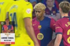 亞馬爾閃耀巴薩對陣比利亞雷亞爾賽獲全場最佳