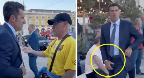 菲戈強勢回應球迷“叛徒”稱呼，現場做出不雅動作引發熱議