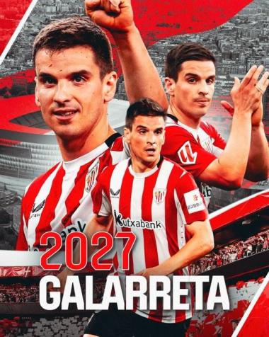 官方：畢爾巴鄂競技與中場德加拉雷塔續約至2027年