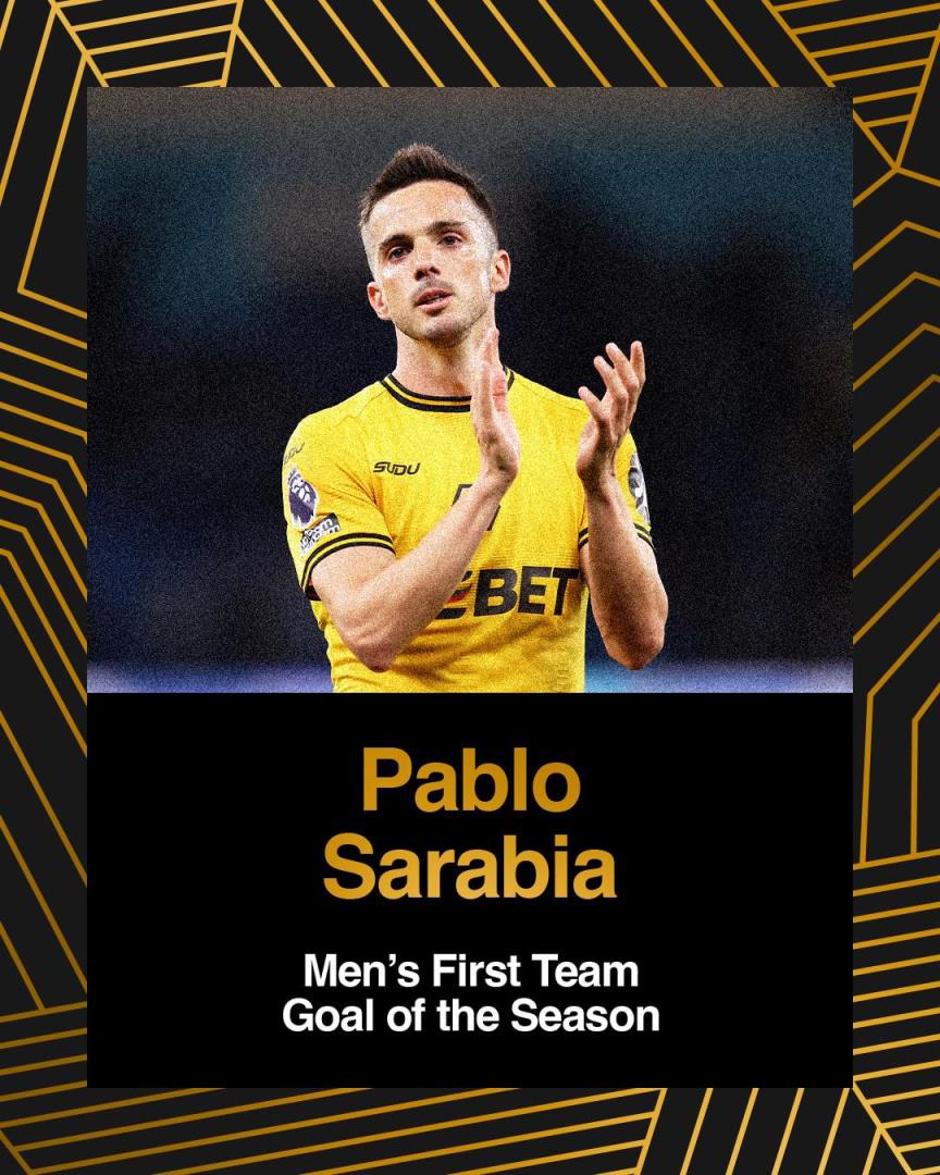 狼隊官方公布：薩拉維亞對陣曼聯的任意球榮膺賽季最佳進球