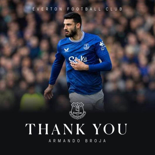 埃弗頓確認布羅亞、哈里森等4人租借期滿后將離隊