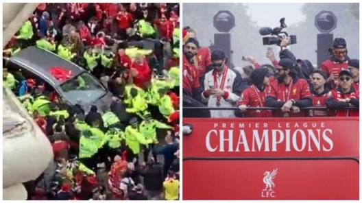 利物浦奪冠游行中發生汽車撞人事故，詹姆斯驚呼：“天啊！怎么會這樣？”